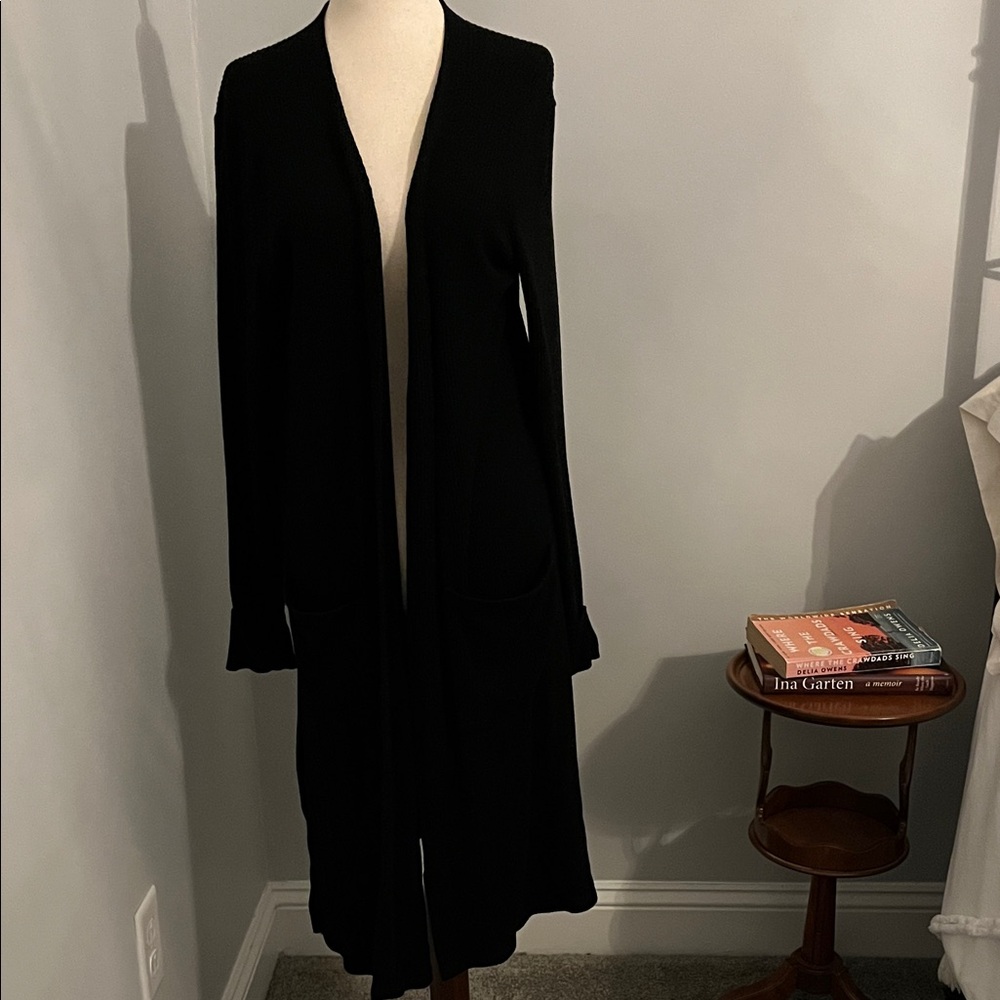 Michael Stars Black Long Cardigan